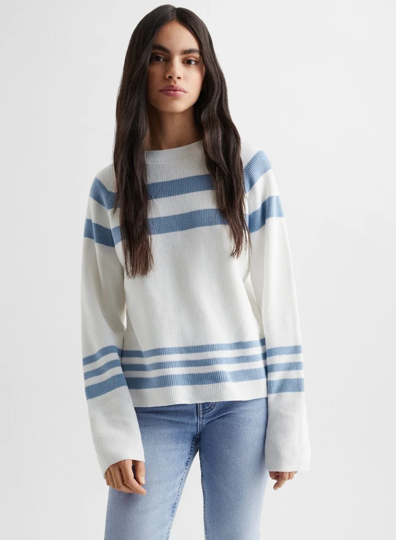 MANGO Youth Striped Knitted Sweater