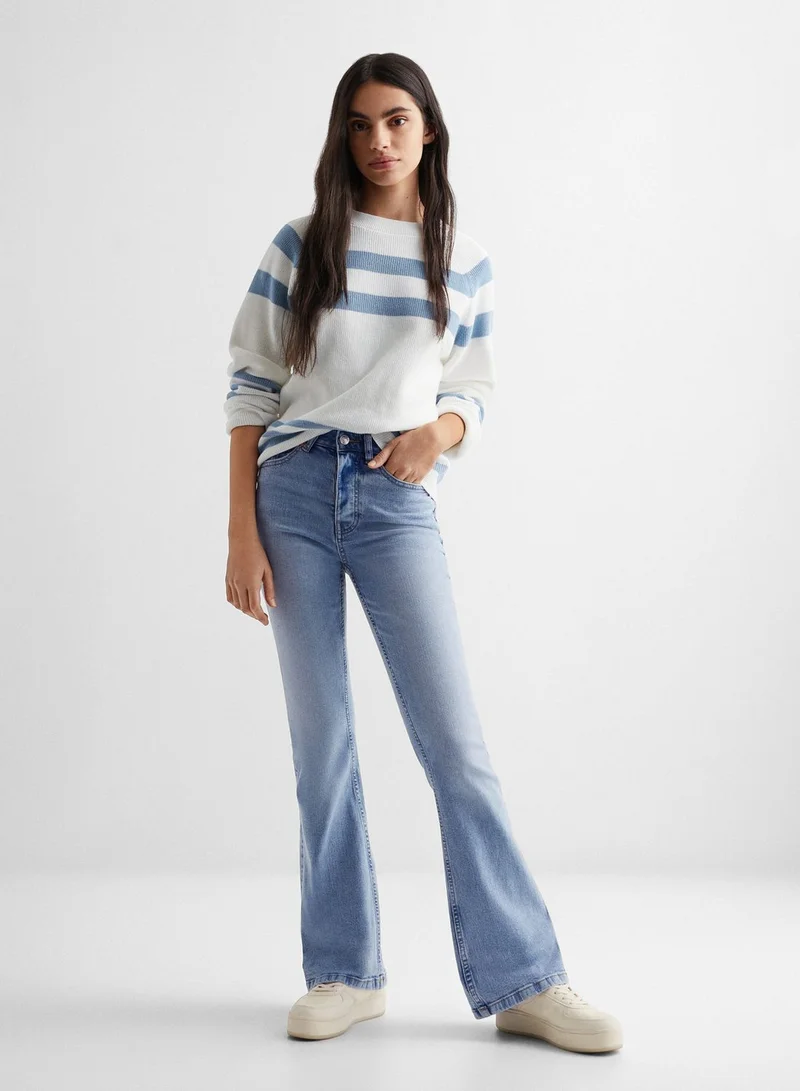 MANGO Youth Striped Knitted Sweater