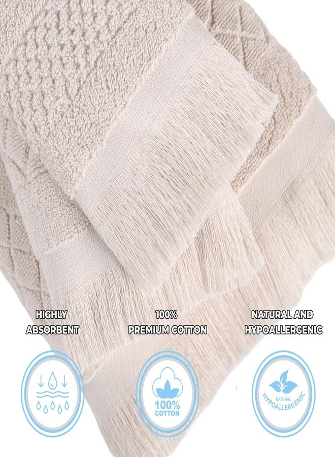 Superior Cotton 8 Piece Towel Set, Quick Dry, Bathroom Essentials, Shower, Spa, Luxury Plush Soft Absorbent Towels, Includes 2 Bath, 2 Hand, 4 Washcloth/Face Towels, Rolla Collection, Silver - Image 5