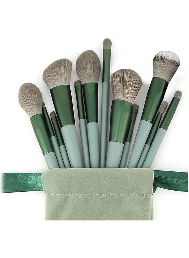 هدى كراش مجموعة فرش مكياج بيوتي 13 قطعة، مجموعة الينون مع صندوق تخزين للسفر، فرشاة مكياج للوجه والعين، وخافي عيوب البشرة، وبودرة مزج العين - Image 3