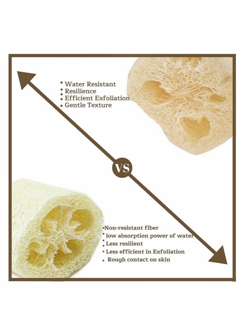 Excefore 2 Pcs Bath Loofah Sponge and Biodegradable Exfoliating Loofah Pads body Scrubber Natural Bath and Shower Washcloth  - Image 5