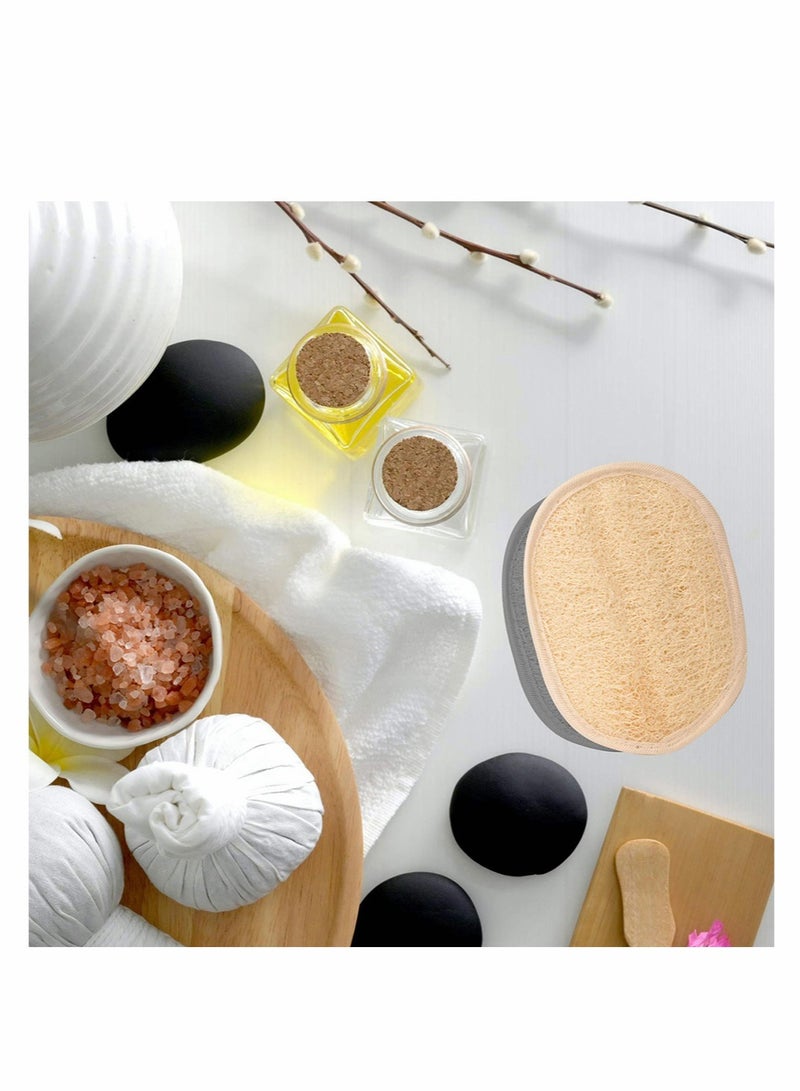 Excefore 2 Pcs Bath Loofah Sponge and Biodegradable Exfoliating Loofah Pads body Scrubber Natural Bath and Shower Washcloth  - Image 2