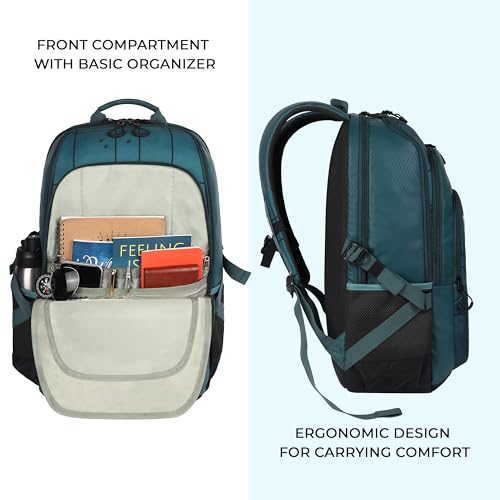 Gear Astronomer 19"/37L Large Water Resistant School Bag/Casual 5 Compartment Backpack/Daypack/Travel 5 Compartment Backpack/Kids Bag for Boys/Girls (Green-Green) - Image 4