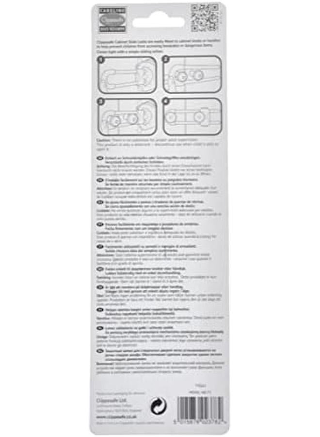 كليبا سيف Cps 3054 قفل منزلق للخزانة باللون الأبيض - Image 3