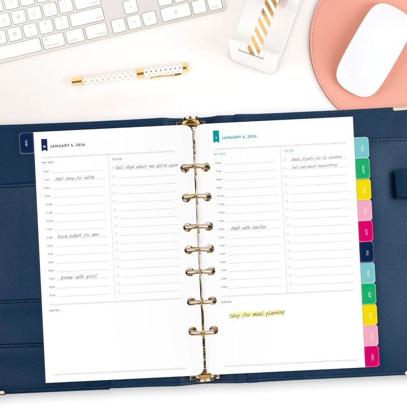 AT-A-GLANCE 2026 Planner Refill, Simplified by Emily Ley, Daily, 5.5" x 8.5", Desk Size, One Page Per Day Refill (EL100-4311-26) - Image 2