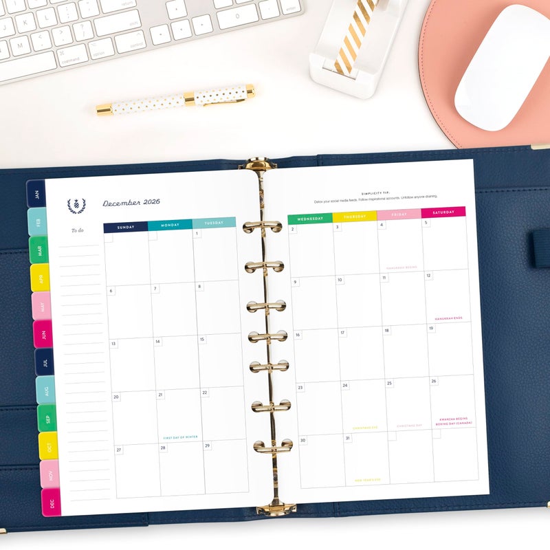 AT-A-GLANCE 2026 Planner Refill, Simplified by Emily Ley, Daily, 5.5" x 8.5", Desk Size, One Page Per Day Refill (EL100-4311-26) - Image 4