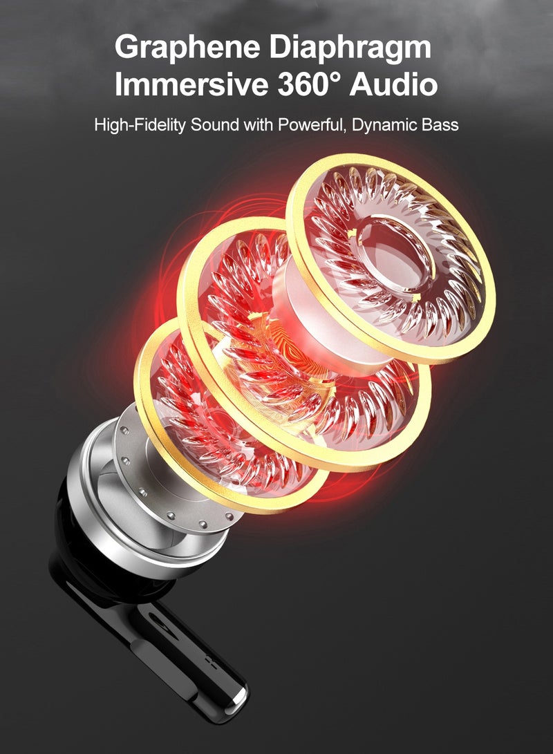 LUCKIER AI-powered real-time translation earbuds, Bluetooth-enabled for mobile connectivity, supporting 144 languages with permanently free translation services. This four-in-one translation device features a full-colour smart touchscreen, compatible with both iPhone and Android devices. Equipped with multiple translation modes, it is specifically designed for travel, business and academic purposes. Available in black. - Image 2