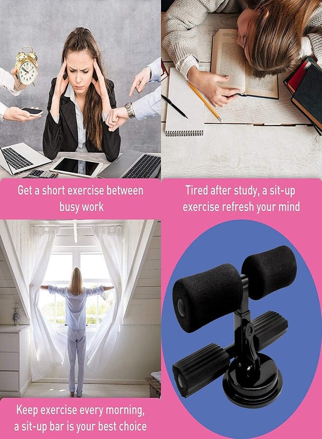Overa Portable Sit Up Bar with Suction Cup, Strong Fixation, Metal Dual Bar, Comfortable Grip for Fitness Exercise Abdominal Muscles Full Body Training - Image 5