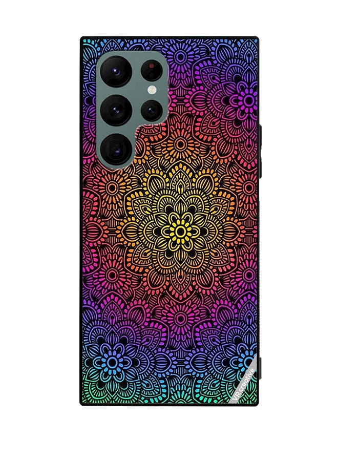 VR CREATIVE Protective Case Cover For Samsung Galaxy S22 Ultra 5G Mandala Design Multicolour - Image 1