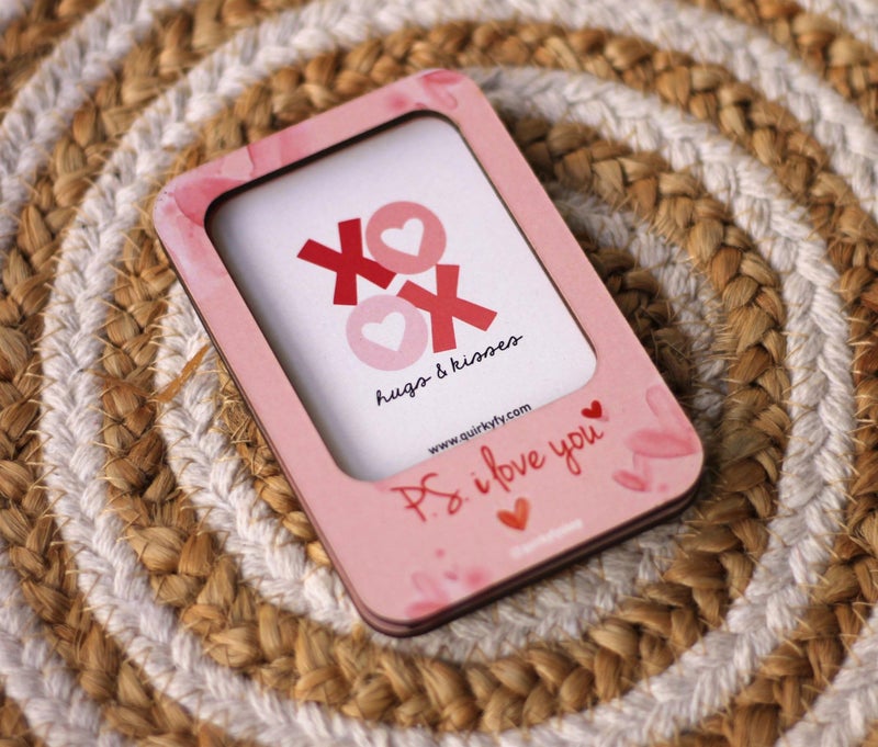 QuirkyFY XOXO Theme Photo Frame Fridge Magnets | Picture Frame | Magnets (4x3 inches) - Image 2