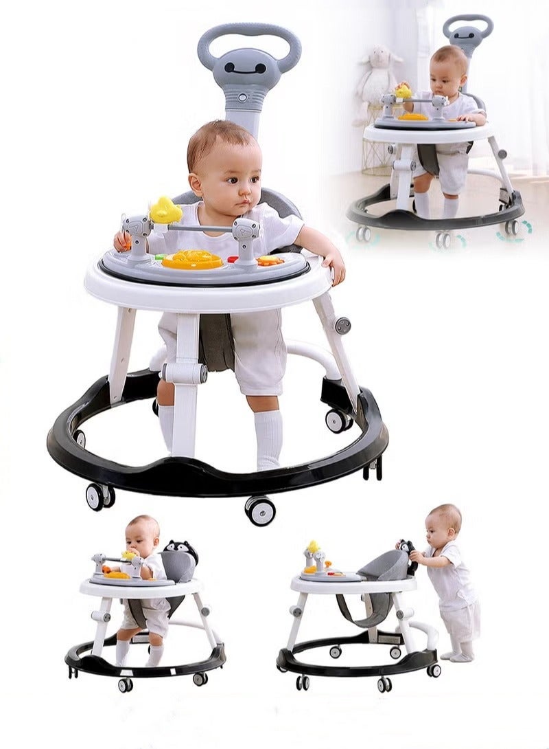 ميكسد مشاية أطفال 3 في 1 مع مقبض دفع الوالدين ، مشايات أطفال بعجلات ، ارتفاع قابل للتعديل متعدد الوظائف ووسادة مقعد مريحة كبيرة ، حصيرة ترامبولين قابلة للفصل للرضع والأولاد والبنات - Image 1