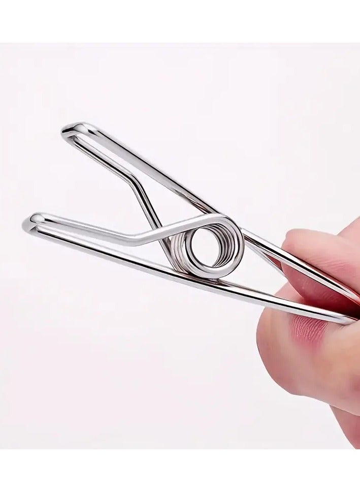 Goolsky Value Pack 20pcs Stainless Steel Clothes Pins, Durable Clothes Pegs, Multi-Purpose Metal Wire Utility Clips For Laundry Home Kitchen Outdoor Travel Office - Image 4