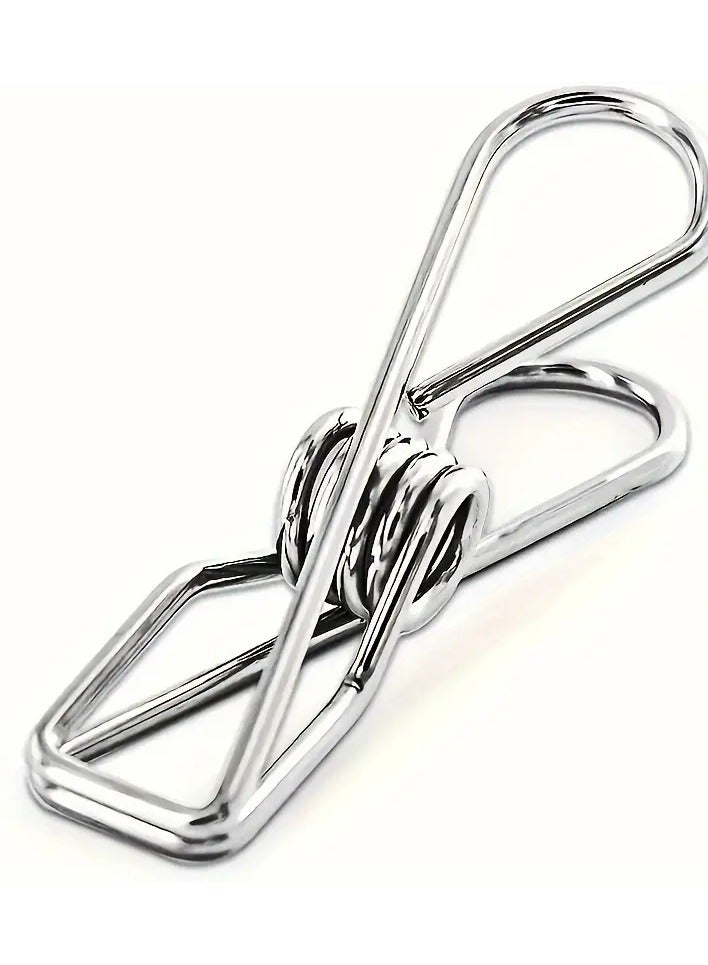 Goolsky Value Pack 20pcs Stainless Steel Clothes Pins, Durable Clothes Pegs, Multi-Purpose Metal Wire Utility Clips For Laundry Home Kitchen Outdoor Travel Office - Image 5