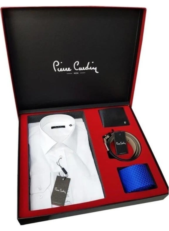 pierre cardin طقم قميص وحزام ومحفظة وربطة عنق من Pierre Cardin مكون من 4 قطع 03  - Image 5