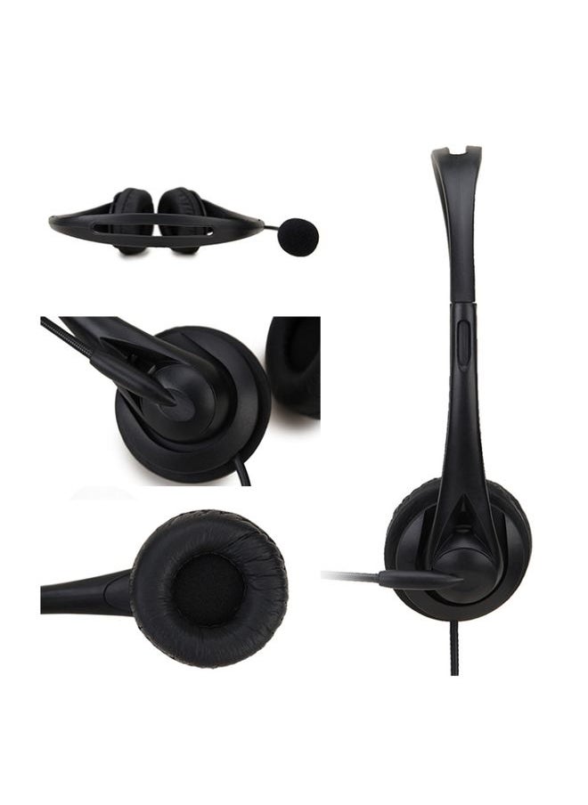 BURAQ - SOYTO SY490 Teaching Office Network Class Student Education Computer Headset, Style: Double Ear Black 3.5mm - Image 1