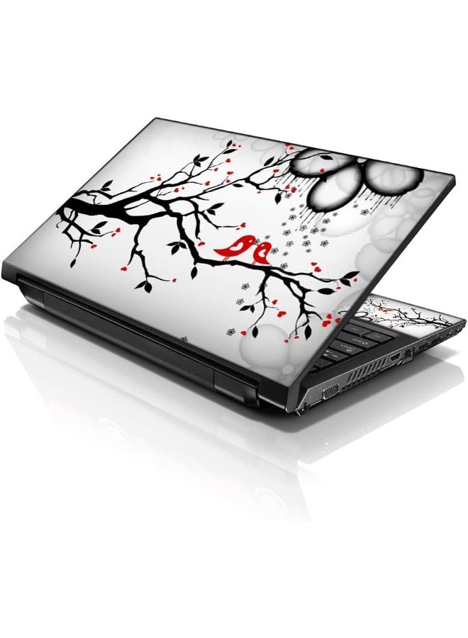 LSS Laptop 17-17.3" Skin Cover with Colorful Lovebirds Eye Catching Pattern - Image 1