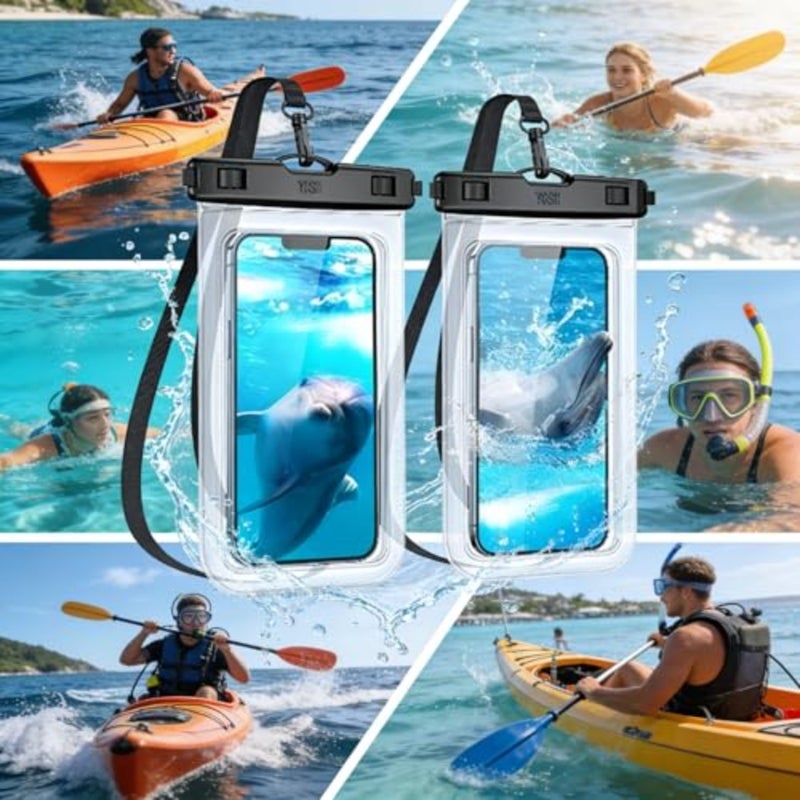Waterproof Phone Pouch 2 Pack, IPX8 Waterproof Mobile Case Dry Bag for iPhone 17 16 15 14 13 Pro Max, Samsung Galaxy S24 S23 Ultra, Universal Phone Cover Up to 7 Inch - Image 5