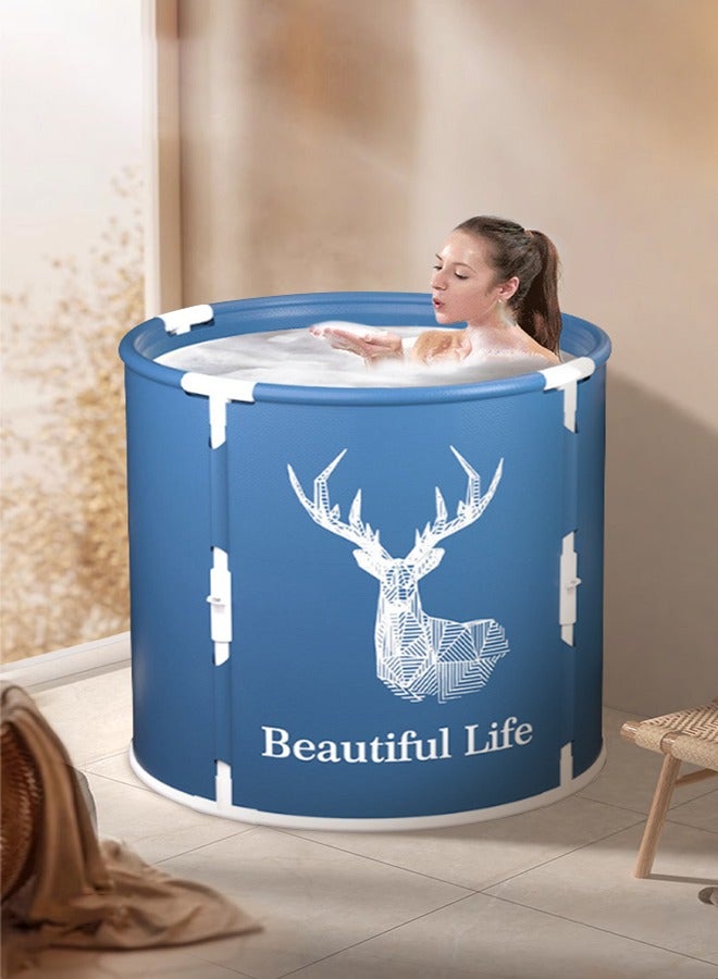 Loquat Portable Bathtub Foldable Soaking Bathing Tub for Freestanding Shower Stall Thickened Thermal Foam to Keep Temperature Spa Hot Ice bath Bath - Image 2