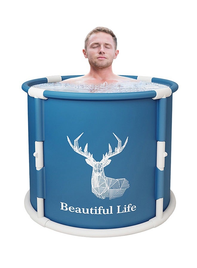 Loquat Portable Bathtub Foldable Soaking Bathing Tub for Freestanding Shower Stall Thickened Thermal Foam to Keep Temperature Spa Hot Ice bath Bath - Image 1