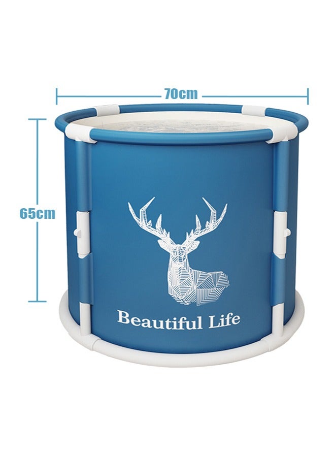 Loquat Portable Bathtub Foldable Soaking Bathing Tub for Freestanding Shower Stall Thickened Thermal Foam to Keep Temperature Spa Hot Ice bath Bath - Image 5