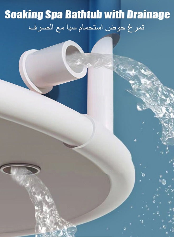 Loquat Portable Bathtub Foldable Soaking Bathing Tub for Freestanding Shower Stall Thickened Thermal Foam to Keep Temperature Spa Hot Ice bath Bath - Image 3