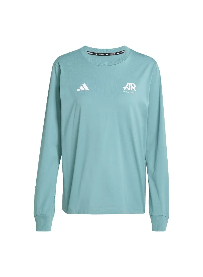 Adidas Otr Ar Ls Uni Turquoise Running T-Shirts For Unisex XS