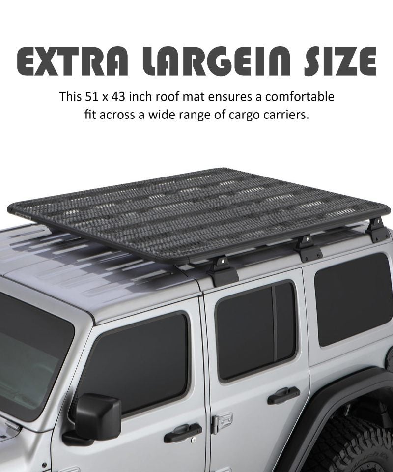 Roof Rack Pads 51" X 43" Black Durable EVA Foam Construction - Non-Slip Textured Surface Roof Cargo Mat for Sedan SUV Truck Cargo Transport - Image 3