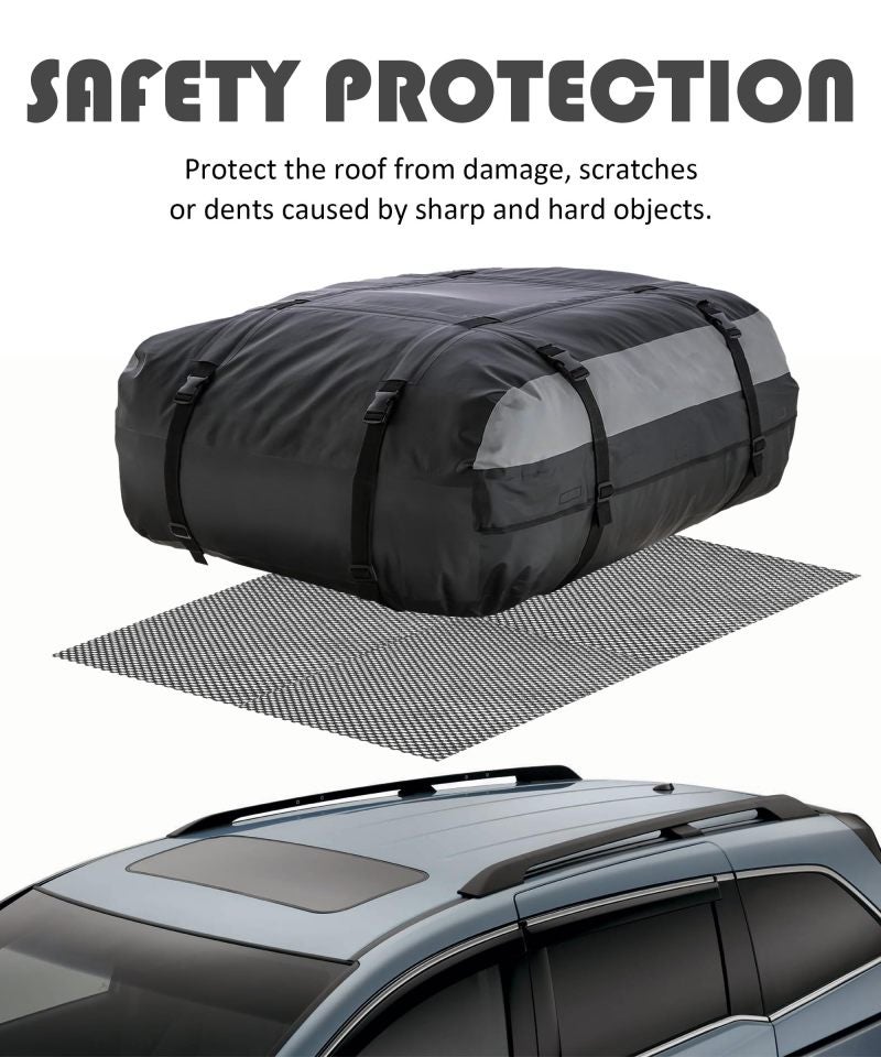 Roof Rack Pads 51" X 43" Black Durable EVA Foam Construction - Non-Slip Textured Surface Roof Cargo Mat for Sedan SUV Truck Cargo Transport - Image 5