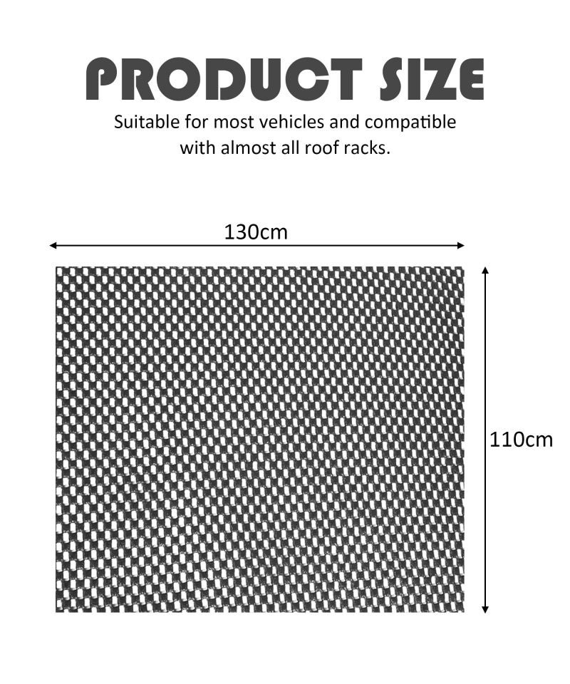 Roof Rack Pads 51" X 43" Black Durable EVA Foam Construction - Non-Slip Textured Surface Roof Cargo Mat for Sedan SUV Truck Cargo Transport - Image 2