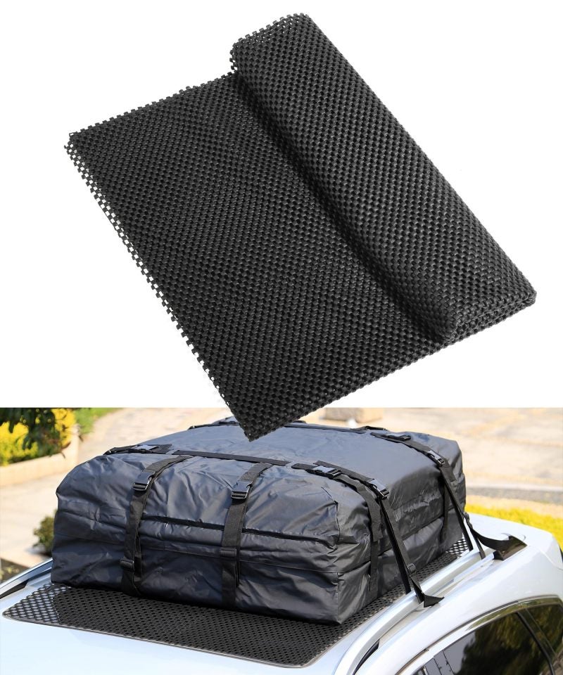 Roof Rack Pads 51" X 43" Black Durable EVA Foam Construction - Non-Slip Textured Surface Roof Cargo Mat for Sedan SUV Truck Cargo Transport - Image 1