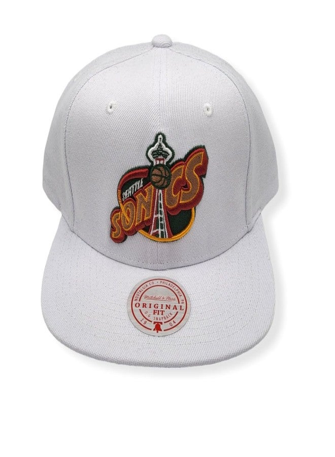 Mitchell & Ness NBA Seattle Supersonics Wool Solid Snapback (Green, OSFA) - Image 1