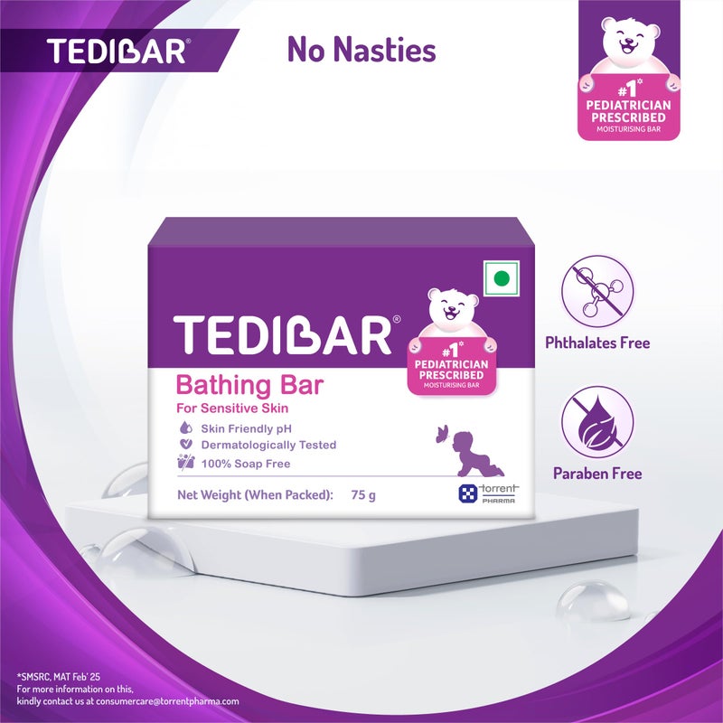 TEDIBAR Curatio Tedibar Baby Bathing Bar 75gm - Image 5
