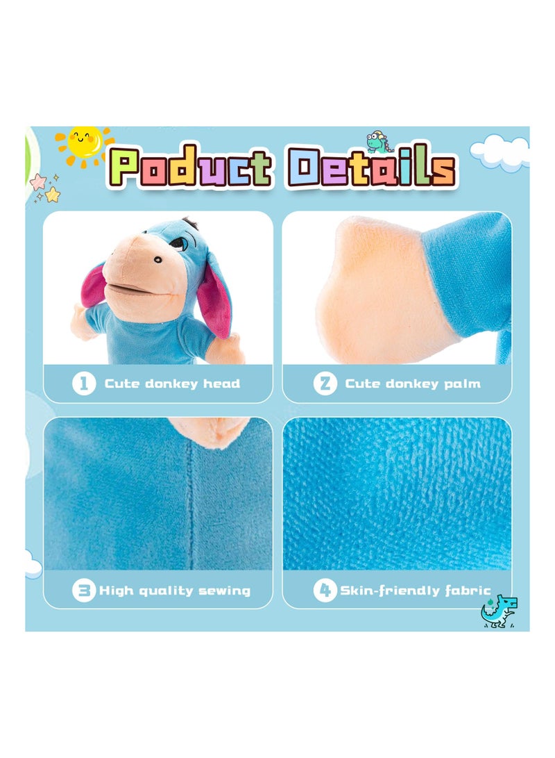 3-Pack 9.5-Inch Soft Plush Animal Hand Puppets for Kids - Ideal for Storytelling, Teaching, Role-Play, and Educational Fun for Toddlers, Boys, and Girls. Perfect Preschool Toy!  - Image 4