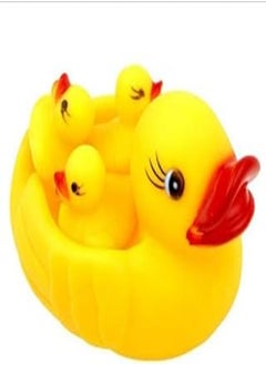 4pcs/Set Baby Bath Toys Small yellow Duck Sounding Pinching Kids Playing In the Water Toy Ducks Swimming Beach Outdoor Toys