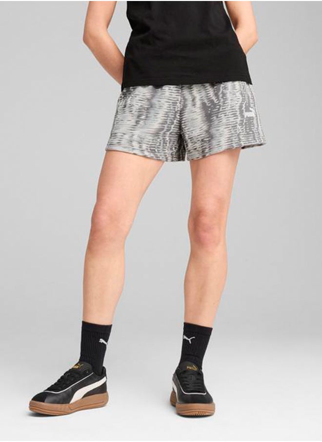 PUMA 4" Essential Nature 2.0 Mid Rise Shorts  - Image 1