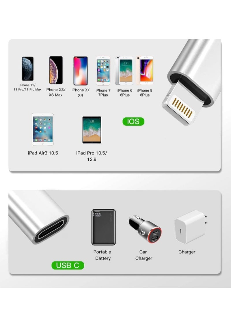 MOWSIL Lightning Male to USB C Female Adapter,480 Mb/s Speed, Zing Alloy Body  - Image 4