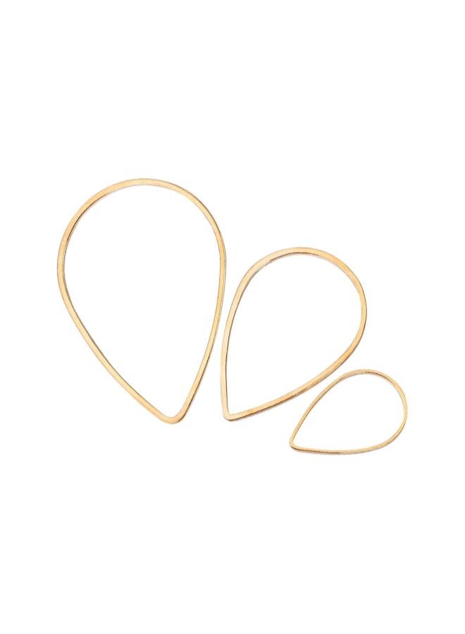 klarako 60pcs Hollow Pendant Charms Teardrop Frame Open Bezel Pendants Geometric for DIY Necklace Earring Bracelet Jewelry Making Findings Accessories Golden  - Image 1