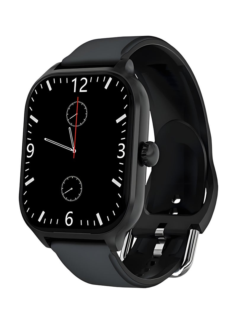 H9 ProMax Smart Watch,Business Smartwatch,Waterproof Fitness Watch, Bluetooth Calling,Smart watch for Men, Zinc Alloy Vacuum Plating, Heart Rate Monitoring,Smart watch for Women Black - Image 1