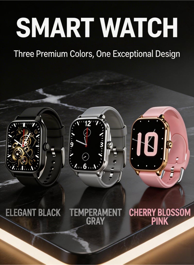 H9 ProMax Smart Watch,Business Smartwatch,Waterproof Fitness Watch, Bluetooth Calling,Smart watch for Men, Zinc Alloy Vacuum Plating, Heart Rate Monitoring,Smart watch for Women Black - Image 2