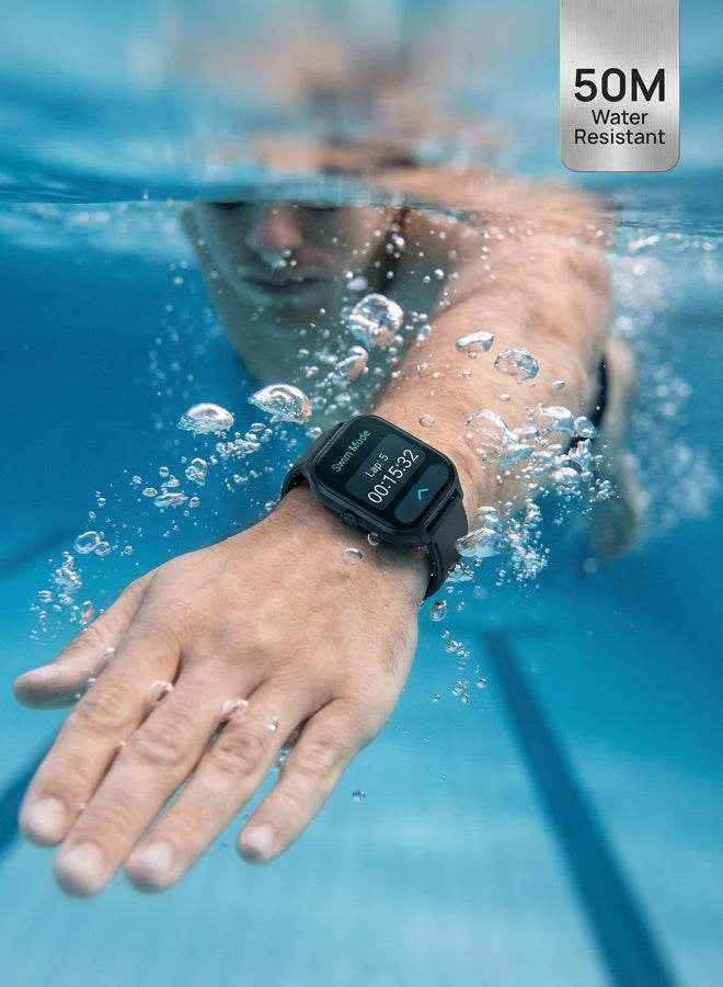 H9 ProMax Smart Watch,Business Smartwatch,Waterproof Fitness Watch, Bluetooth Calling,Smart watch for Men, Zinc Alloy Vacuum Plating, Heart Rate Monitoring,Smart watch for Women Black - Image 4