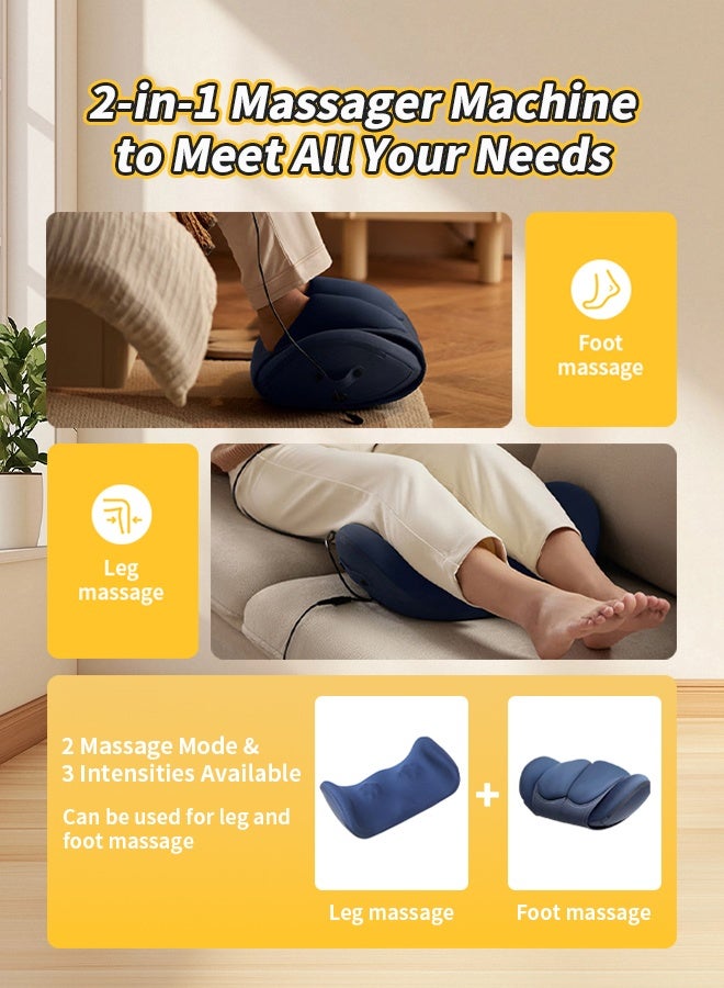 Generic Foot and Calf Massager with Detachable Sleeves, 3 Speed Levels Foot Massager, Heat Therapy, Remote Control, Full Body Relaxation for Calves Thighs Waist Arms - Image 3