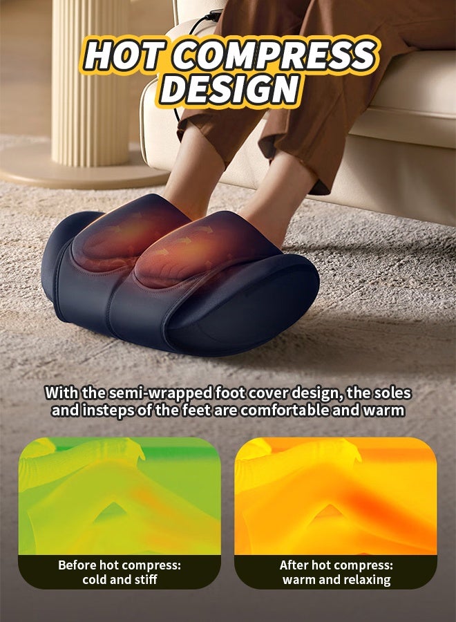 Generic Foot and Calf Massager with Detachable Sleeves, 3 Speed Levels Foot Massager, Heat Therapy, Remote Control, Full Body Relaxation for Calves Thighs Waist Arms - Image 5