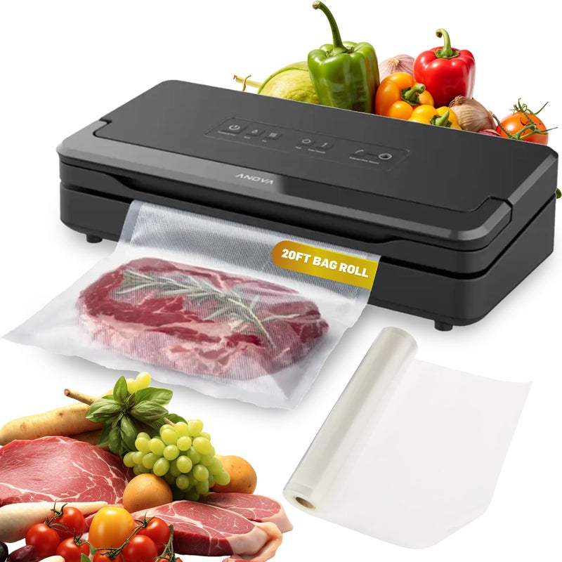 Anova Culinary Anova Culinary Precision Vacuum Sealer Pro Includes Large Bag Roll 19ft Wet  Dry Dual Food Vacuum Sealer Machine for Sous Vide and LongTerm Storage 2Year Warranty 