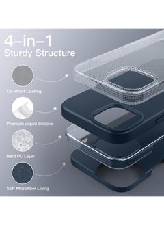 FITIT FITIT Magnetic Silicone Case for iPhone 14 6.1-Inch, Compatible with MagSafe, Blue.  - Image 4