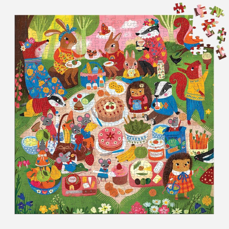 Mudpuppy Woodland Picnic 500 Piece Family Puzzle - Image 4