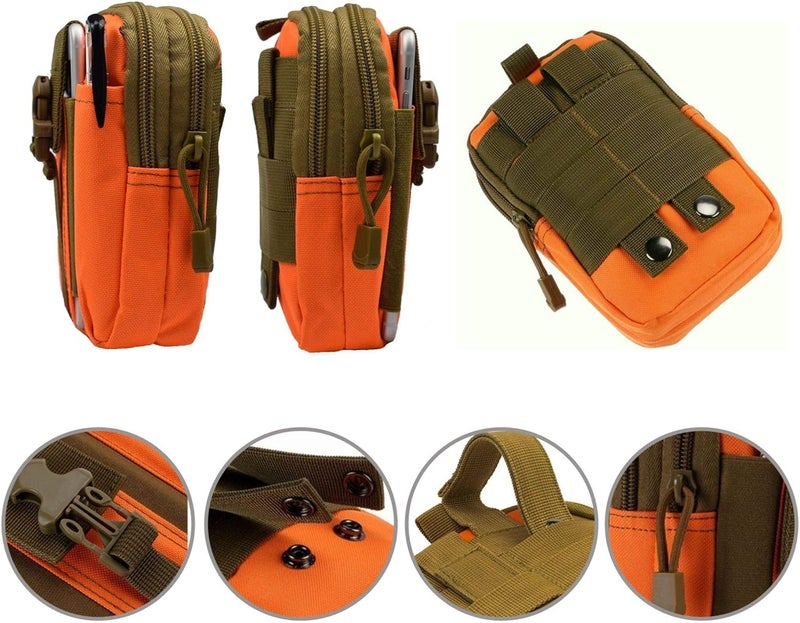 DOUNTO Tactical Waist Pouch EDC Molle Waist Bag Belt Phone Pouch Holster Purse Carrying Pouch for Smartphone, Tools - Image 2