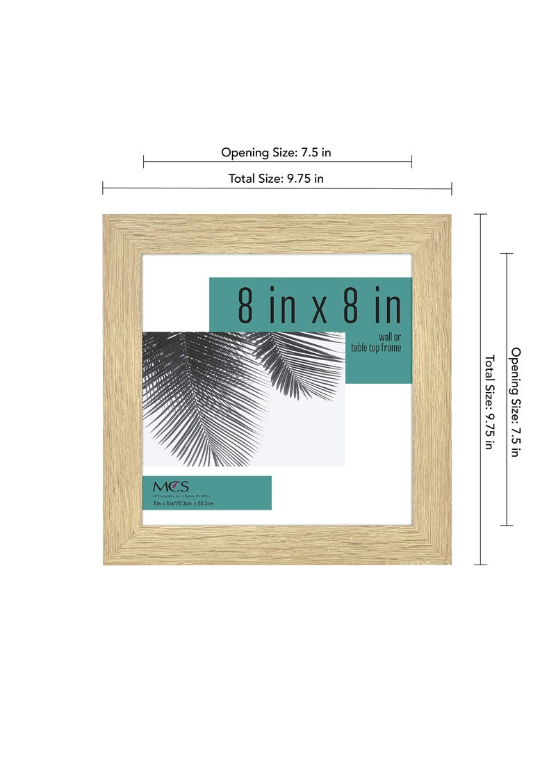MCS MCS Studio Gallery 8x8 Picture Frame Natural Woodgrain  Wall Hanging & Easel for Tapletop Display  Square Photo Frame for Photos  Posters & Art Prints (2-Pack)  - Image 4