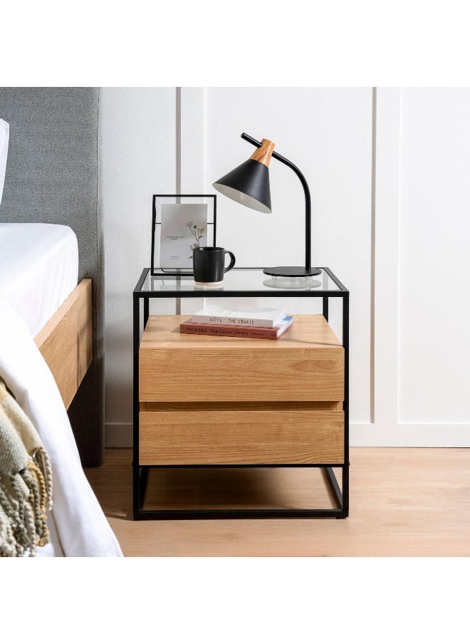 Walter Nightstand With 2 Drawer - Oak