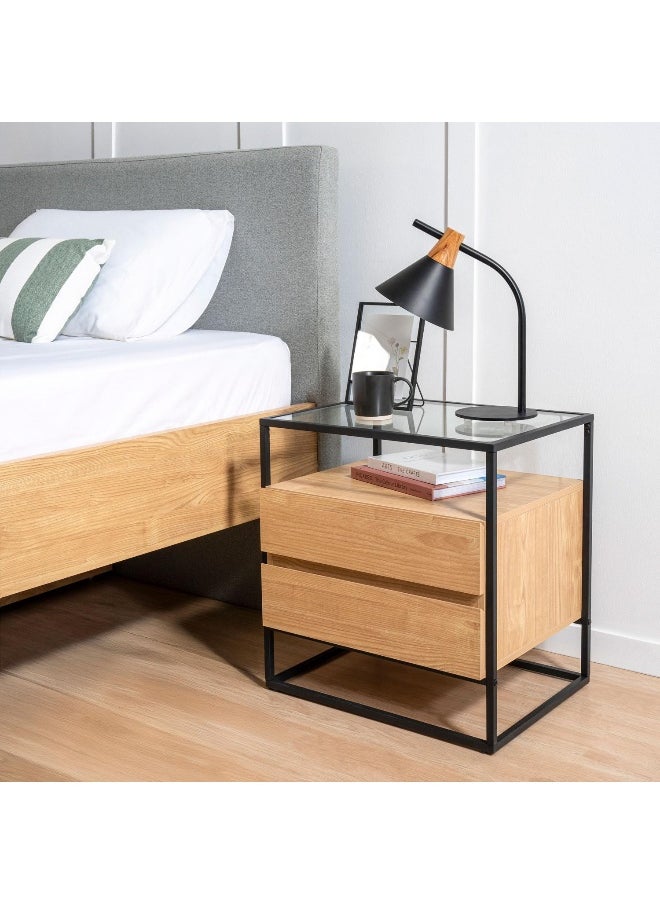 Walter Nightstand With 2 Drawer - Oak