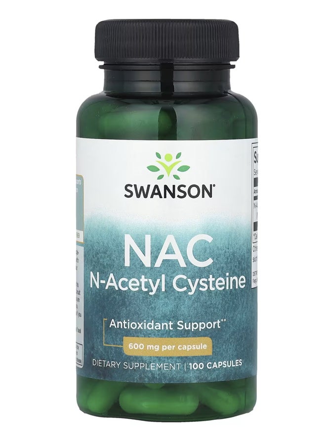 سوانسون NAC ، ن-أسيتيل سيستين ، 600 ملجم ، 100 كبسولة